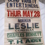 Rectangular paper with red, green and blue lettering