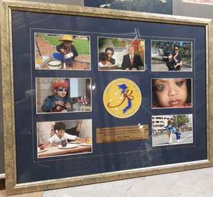 Seven coloured photographs of Trieu Duong Tuong framed
