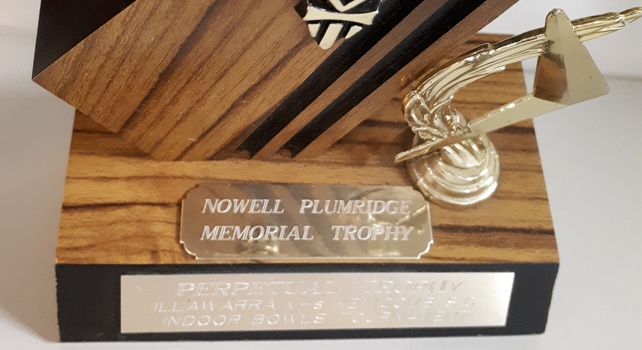 Nameplate reads 'Nowell Plumridge Memorial Trophy'