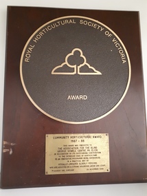 Image, Royal Horticultural Society of Australia award, 1988