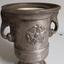 Silver candle holder with embellished detail