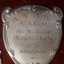 Close up of nameplate with award inscription