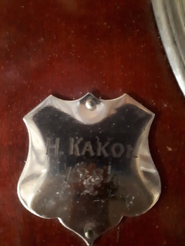 Winner's name inscribed on nameplate