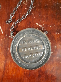  'In Pace Paratus',  '1812 - 37 - 66'   'Presented by the Ontarion Rifle Association.'
