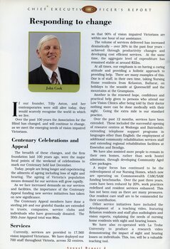 CEO report with portrait of John Cook