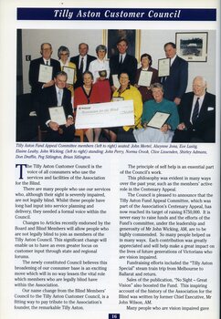 Tilly Aston Fund Appeal Committee members: Mertel, Jona, Lustig, Leahy, Wicking, Perry, Crook, Lissendon, Admans, Draffin Peg and Bryan Sitlington.