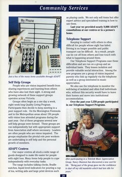 Large button telephone and large print address book.  Nancy Shannon with her mandolin, participates in a TeleLink Music Appreciation group.