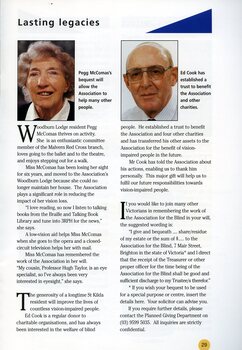 Portraits of Pegg McComas, who leaves a bequest, and Ed Cook, who established a trust to benefit the Association.
