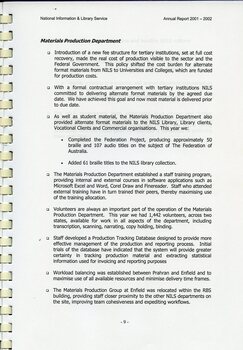 Achievements during the year for the Materials Production department
