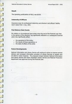 Financial report including non-profit status and future developments