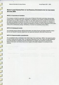 Notes to and forming part of the financial statements