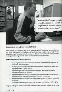Tim Mitchell using a computer in the browsing library.