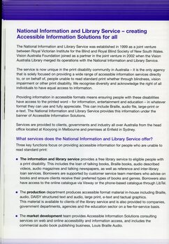 Description of the history and aims of the National Information Library Service