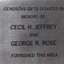 Metal plaque with dedication inscription