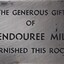 Metal plaque with dedication inscription