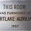 Metal plaque with dedication inscription