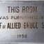Metal plaque with dedication inscription