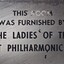 Metal plaque with dedication inscription