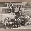 Boys feeling their way around a 1920's car in the front gardens of RVIB