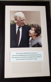 Older husband and wife look at each other