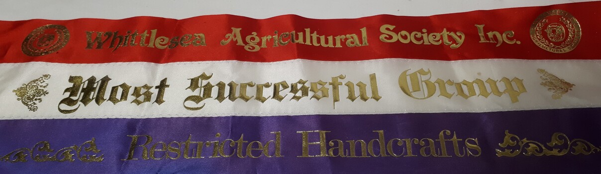 Sash for special prize at show