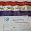 Sash and certificate for special prize at show