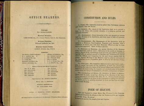 Office bearers and Constitution and Rules