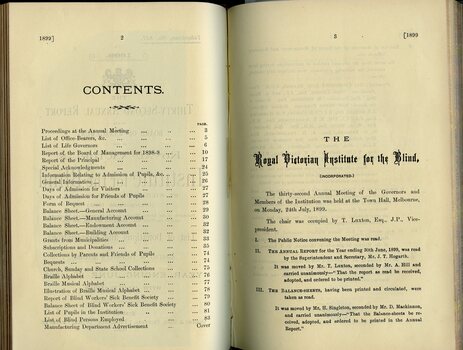 Contents listing and minutes from Annual General Meeting