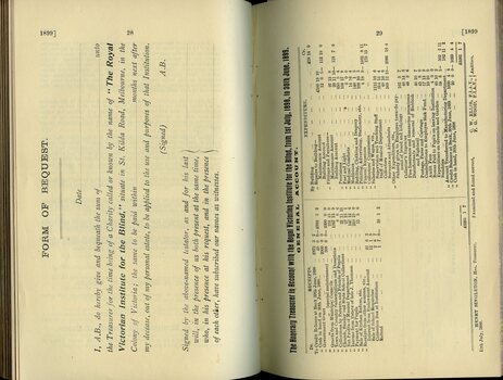 Bequest form and General Account information