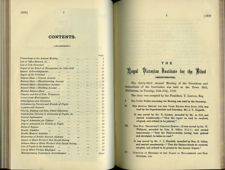Contents listing and minutes from Annual General Meeting