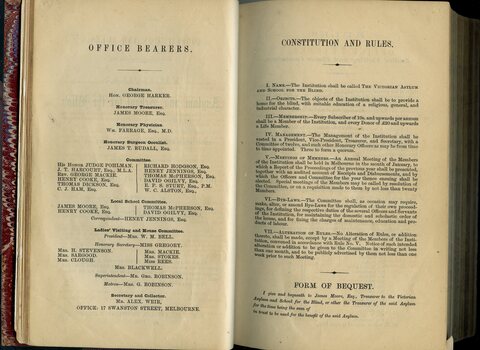 Office bearers and Constitution and Rules