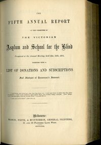 Front page of Board of Management report to subscribers