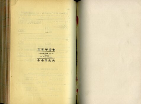 Printers mark on final page of report