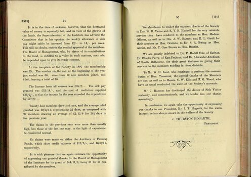 Annual report of the Blind Workers' Sick Benefit Society
