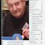 Contents page and photo of older man holding a paintbrush wearing a name badge