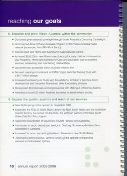 Goals of the organisation and progress towards these: establish, grow and expand services