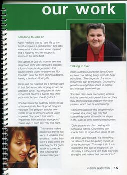Two female staff members profiled with interview and photograph