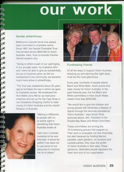 Profile of the Gandel Charitable Trust and the Black and White Committee in Sydney