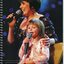 Deborah Byrne and her daughter Lulu on stage at Carols by Candlelight