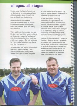 Two members of the NSW Blind Cricket team on the fields outside Enfield