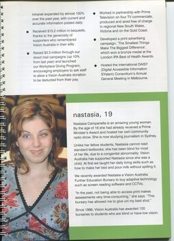 Profile of Nas Campanella who received a bursary to purchase adaptive technology