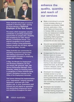 Goals of the organisation and progress towards these: establish, grow and expand services
