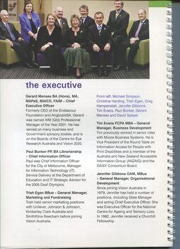 Image of and information on the Executive Management team