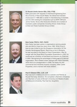 Image of and information on the Directors and any positions held