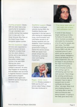 Cycling programs, deafblind support and service expansion and profile of Ebru Sumaktus