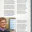 Marian Jones demonstrating a MagniTube which turns small print into much larger fonts