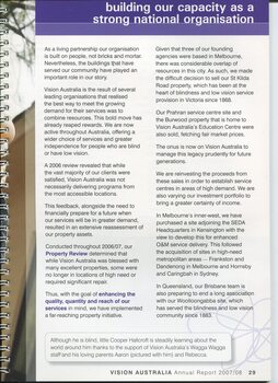 Overview of merger and update on a review of properties owned by the organisation