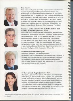 Image of and information on the Directors and any positions held