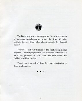 Acknowledgement of charitable donations throughout the year