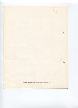 Blank white page with printer information at the base of the page